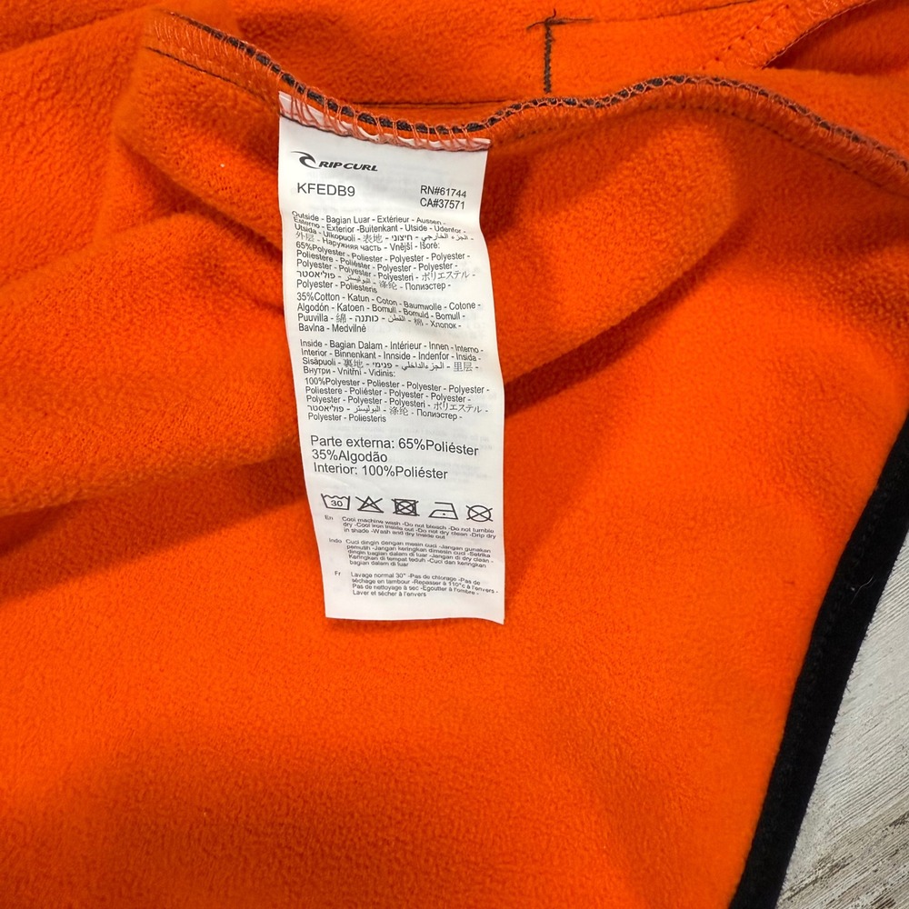 NWOT Rip Curl Departed Anti Series Fleece Hoodie Jacket‎ Dark Gray Size 16 XL - Picture 7 of 11